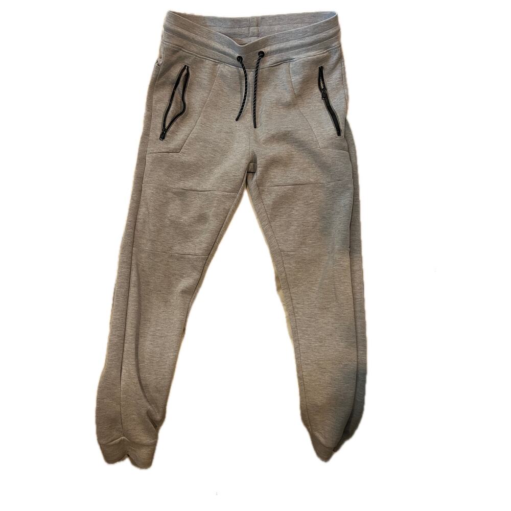 Whitetag Gray Ankle Cuffed Sweatpants Zip Pockets Mens Small